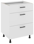 Corp Baza Karo, 3 Sertare, Alb, 60 x 50 x 80 cm