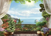 Fototapet - privie din balcon (254x184 cm)