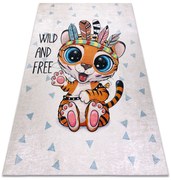 BAMBINO 1960 covor lavabil Tigru, indian pentru copii anti-alunecare - alb - SECUNDAR-COTATI PRODUSUL