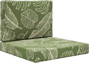 vidaXL Perna pentru canapea de exterior 2 pcs Design cu frunze
