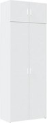 vidaXL Dulap de depozitare, alb, 80x42,5x225 cm, lemn prelucrat