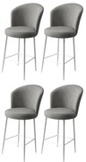 Set de scaune de bar Fora Grey and White, 4 buc., 4 buc