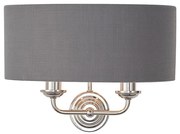 Aplică Endon 94406 HIGHCLERE 2xE14/40W/230V dark gri/crom lucios