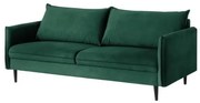 Canapea verde-închis cu tapițerie din catifea 203 cm Juli – Ropez