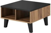 Masuta cafea LOTTA, negru/stejar sonoma, PAL, 60x60x35 cm