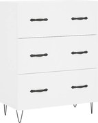 vidaXL Servantă, alb, 69,5x34x90 cm, lemn compozit