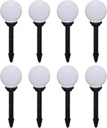 vidaXL Lămpi de exterior pentru alee LED 8 buc. 15 cm, cu țăruș de sol