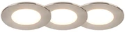Set de 3 spoturi îngropate rotunde din oțel inclusiv LED IP65 - Simply