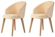 Set de scaune de sufragerie Bentley Beige and Light Oak, 2 buc.