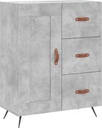 vidaXL Servantă, gri beton, 69,5x34x90 cm, lemn compozit