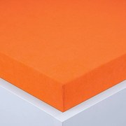 decoDoma Cearşaf cu elastic frotir EXCLUSIVE portocaliu 90 x 200 cm