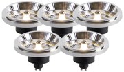 Set de 5 becuri LED AR111 GU10 11W 2000K-3000K Dim to Warm