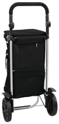 vidaXL Carucior de cumpărături Manual Negru 36.5 x 46.5 x 100.5 cm