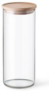 Simax 5142 borcan din sticlă cu capac din lemn,1,4 l