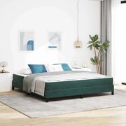 vidaXL Pat boxspring cu saltea Verde închis 180 x 200 cm Catifea