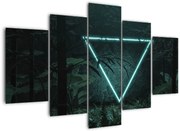 Tablou - Triunghi de neon în junglă (150x105 cm)
