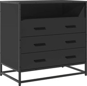 vidaXL Dulap cu sertare, negru, 70x41x70 cm, lemn compozit