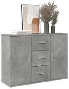 vidaXL Dulap, gri beton, 90,5x29,5x65 cm, lemn prelucrat