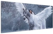 Tablou - Fata și unicorn (120x50 cm)