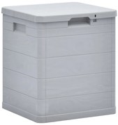vidaXL Ladă de depozitare pentru grădină, 90 L, gri deschis