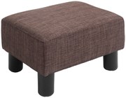 HOMCOM Taburet Otoman din stofă Scaun dreptunghiular mic căptușit pentru sufragerie și sufragerie, 40x30x24cm | Aosom Romania