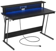 Birou SOLEA-X cu iluminare ambientală, negru