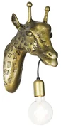 Lampă de perete vintage din alamă - Animal Girafă