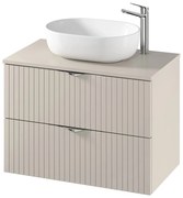 Dulap baie suspendat 80 cm pentru lavoar, casmir mat, MDF, Cersanit Tirso 800x450 mm, Casmir mat