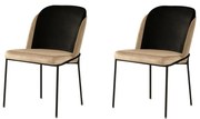 Set de scaune de sufragerie Dore Beige and Black,2 buc.