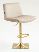 HR150KW Scaun Latte din Catifea cu Bază Aurie