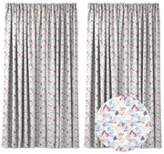 Set 2 draperii 180 x 240 cm, blackout 60%, print modern, Kidizi The Sky is the Limit, multicolor, draperii camera copilului