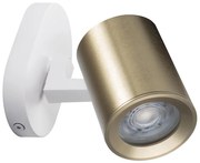 Spot de perete Kanlux 38964 LAURIN 1xGU10/10W/230V alamă/alb