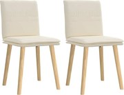 vidaXL Scaune de bucătărie, 2 buc., pânză