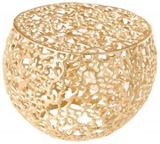 Masuta cu aspect deosebit Leaf 55cm, auriu