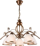 Candelabru cu lanț RETRO II 5xE27/60W/230V bronz patinat