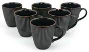 Căni verde-închis 6 buc. din ceramică 0.3 l – Hermia