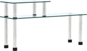 vidaXL Raft de bucătărie, transparent, 45x16x26 cm, sticlă securizată