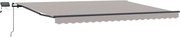 vidaXL Cortina Retractabilă Manual Gri deschis 400 ×300 cm țesătură