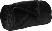 vidaXL Pătura de aruncat Negru 130 x 150 cm Molton