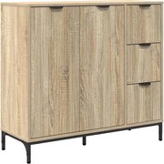 vidaXL Bufet cu sertar Stejar Sonoma 89,5 x 33 x 82 cm Lemn compozit