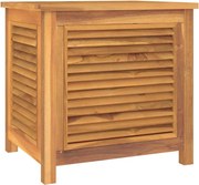 vidaXL Ladă depozitare grădină cu geantă, 60x50x58 cm, lemn masiv tec