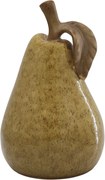 Decorațiune din ceramică în formă de pară galben cald, H18,5 cm, Ø11,5 cm
