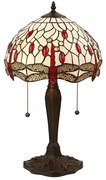 Endon 64086 - Lampă de masă Tiffany DRAGONFLY 2xE27/60W/230V Ø 30 cm
