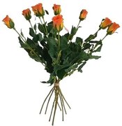 Boboci de flori artificiale Trandafir portocaliu,64 cm, 9 buc