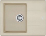 Chiuveta bucatarie compozit Franke Basis Avena 1 cuva cu picurator 62x50 cm reversibila finisaj bej mat