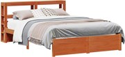 vidaXL Cadru de pat Maroniu cerat 120 x 200 cm Lemn de pin masiv