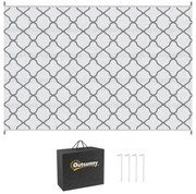 Outsunny Covor de Exterior cu Geantă de Transport și Protecție UV, 182x274 cm, Gri Deschis | Aosom Romania