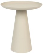 Măsuță auxiliară din aluminiu White Label Ringar, ø 39,5 cm, bej