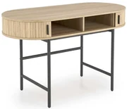 Birou Sebby, lemn natural / negru