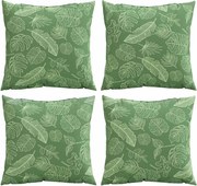 vidaXL Perne decorative Frunză 4 pcs Model cu frunze 60 x 60 cm